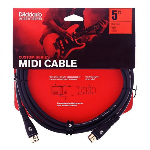Миди-кабель DADDARIO PW-MD-05 Custom Series MIDI Cable (1.5m) - JCS.UA фото 3