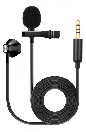 Петличний мікрофон з навушником FZONE KM-03 LAVALIER MICROPHONE W/ EARPHONE - JCS.UA