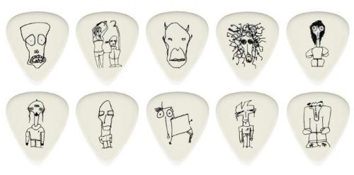 Набор медиаторов PLANET WAVES 1CWH4-10JS JOE SATRIANI SIGNATURE GUITAR PICKS, WHITE (Medium Gauge) - JCS.UA фото 3