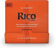 Трости для кларнета D'Addario RCA0125-B25 Rico - Bb Clarinet # 2.5 - 25 Box - JCS.UA