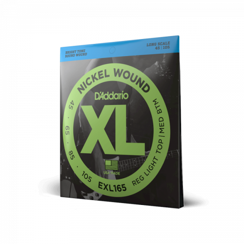 Струни D`ADDARIO EXL165 XL REG LIGHT TOP / MED BOTTOM 45-105 - JCS.UA фото 2