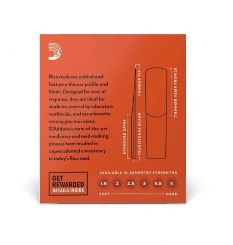 Трость для альт саксофона RJA1015 D'ADDARIO Rico - Alto Sax # 1.5 (1шт) - JCS.UA фото 3