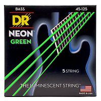 Струны DR STRINGS NGB5-45 NEON GREEN BASS - MEDIUM - 5 STRING (45-125) - JCS.UA