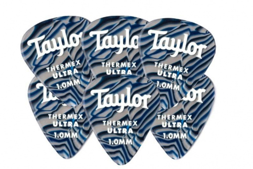 Набор медиаторов TAYLOR GUITARS 351 THERMEX ULTRA PICKS 1.0 MM BLUE SWIRL 6 PACK - JCS.UA