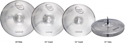 Набор тарелок SABIAN QTPC504 Quiet Tone Practice Cymbals Set - JCS.UA фото 2