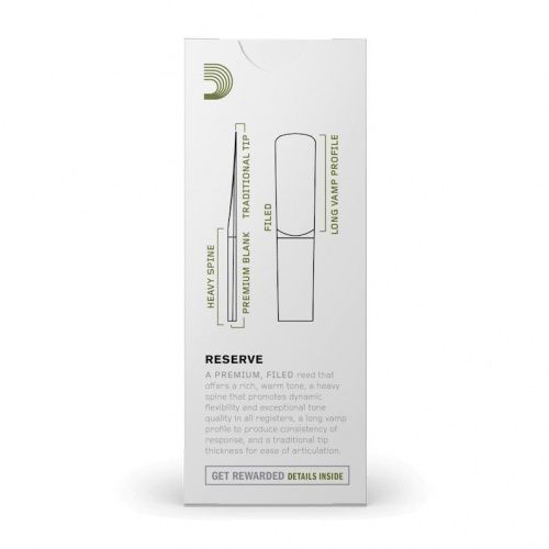 Трости для тенор саксофона D'ADDARIO DKR0535 Reserve - Tenor Sax #3.5 - 5 Pack - JCS.UA фото 3