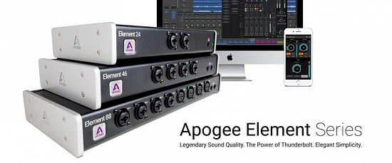 Новая линейка аудиоинтерфейсов Apogee Element!