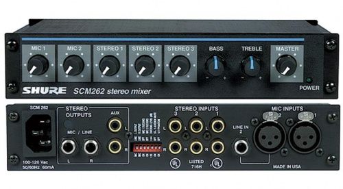 Микрофонный стереомикшер Shure SCM262E - JCS.UA фото 4