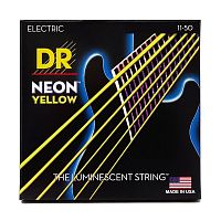 Струни DR STRINGS NYE-11 NEON YELLOW ELECTRIC - HEAVY (11-50) - JCS.UA