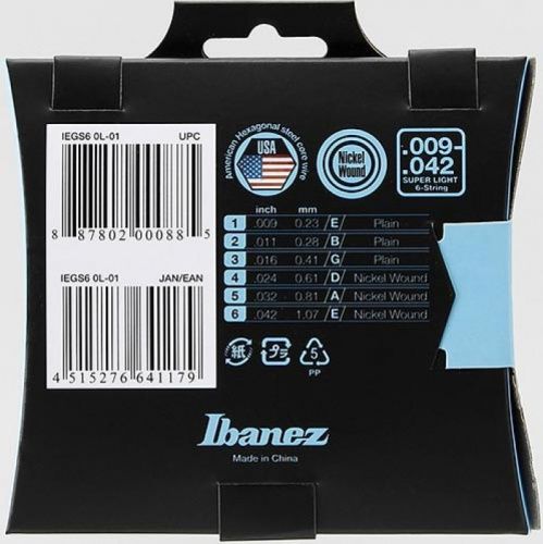 Струны для электрогитар IBANEZ IEGS6 ELECTRIC GUITARS STRING 09-42 - JCS.UA фото 2 Струны для электрогитар IBANEZ IEGS6 ELECTRIC GUITARS STRING 09-42 - JCS.UA фото 2