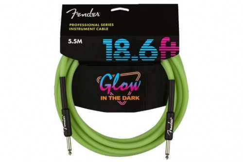 Кабель инструментальный FENDER CABLE PROFESSIONAL SERIES 18.6' GLOW IN DARK GREEN - JCS.UA