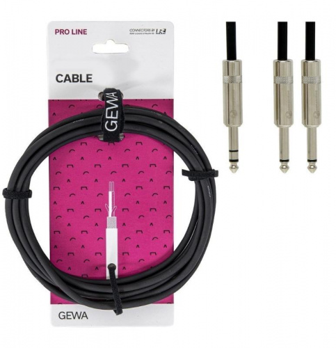 Інсертний кабель GEWA Pro Line Stereo Jack 6,3 мм/2x Mono Jack 6,3 мм (1,5 м) - JCS.UA фото 2