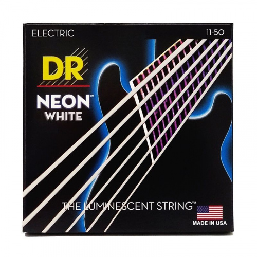 Струни DR STRINGS NWE-11 NEON WHITE ELECTRIC - HEAVY (11-50) - JCS.UA