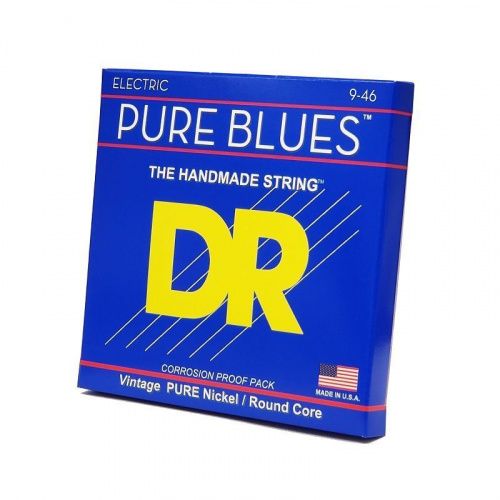 Струни DR STRINGS PHR-9/46 PURE BLUES ELECTRIC GUITAR STRINGS - LIGHT TO MEDIUM (9-46) - JCS.UA фото 2