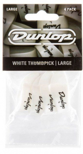 Медиаторы (коготь) Dunlop 9003P White Plastic Thumbpicks Large (4 шт) - JCS.UA