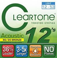 Струни для акустичної гітари CLEARTONE 7612 ACOUSTIC 80/20 BRONZE LIGHT (12-53) - JCS.UA