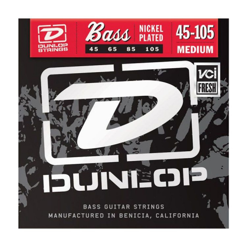 Струни для бас-гітари Dunlop DBS45105 Nickel Plated Steel Medium - JCS.UA