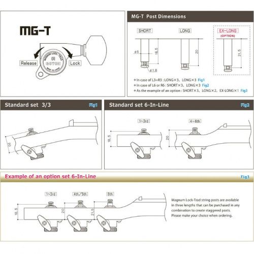 Колок для электрогитары GOTOH SG381-07L MG-T WS B - JCS.UA фото 3