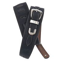 Гітарний ремінь PLANET WAVES PW25LBB00 Belt Buckle Leather Guitar Strap, Black - JCS.UA