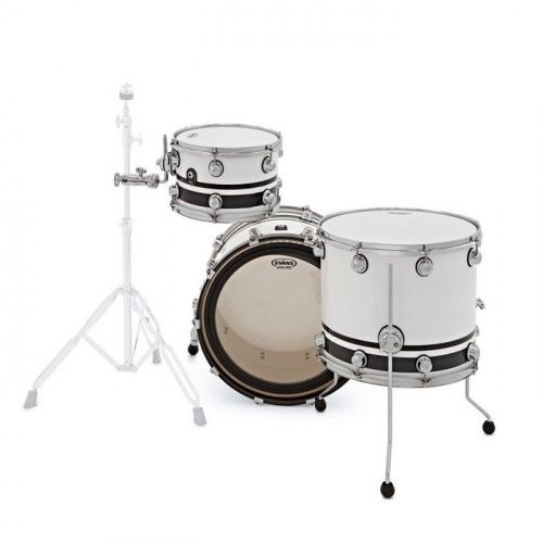 Ударная установка NATAL DRUMS CAFE RACER PIANO WHITE BLACK SPARKLE DOUBLE SPLIT - JCS.UA фото 3