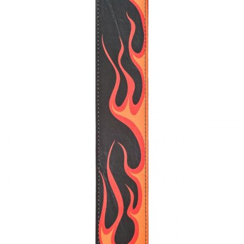 Гітарний ремінь PLANET WAVES PW25LHR04 Hot Rod Collection Leather Guitar Strap, Flame - JCS.UA фото 4