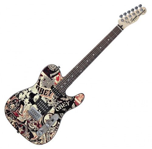 Электрогитара Fender SQUIER OBEY GRAPHIC TELECASTER HS RW COLLAGE - JCS.UA фото 2