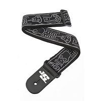 Гітарний ремінь D'ADDARIO 50JS01 JOE SATRANI WOVEN GUITAR STRAP (Skull N Bones) - JCS.UA