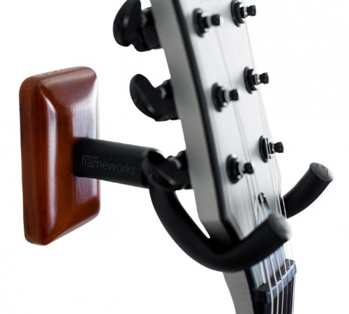 Настенное крепление для гитары GATOR FRAMEWORKS GFW-GTR-HNGRMHG Mahogany Wall Mount Guitar Hanger - JCS.UA фото 2