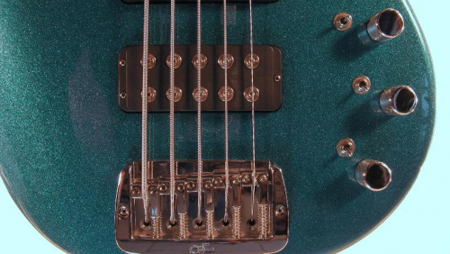 Бас-гитара G&L L2500 FIVE STRINGS (Emerald Blue, ebony, fretless) №CLF48200 - JCS.UA фото 5