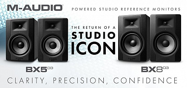 Новинка! Двухполосные студийные мониторы M-Audio BX5 D3 и BX8 D3!