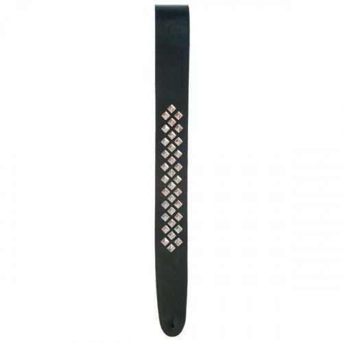 Гітарний ремінь PLANET WAVES PW25LGS01 Metal Collection Leather Guitar Strap, Diamond Stud - JCS.UA фото 3