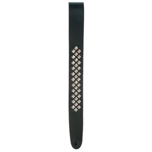 Гитарный ремень PLANET WAVES PW25LGS01 Metal Collection Leather Guitar Strap, Diamond Stud - JCS.UA фото 3