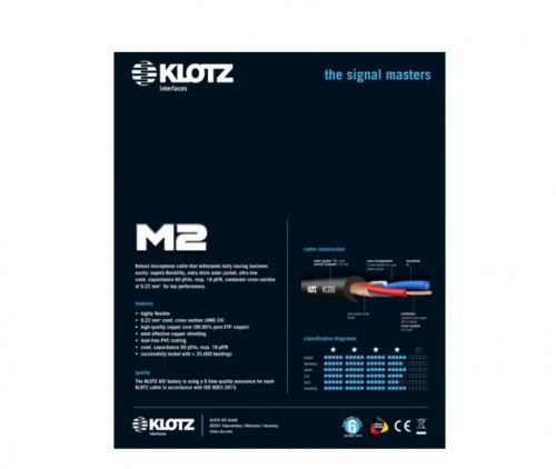 Кабель KLOTZ M2 SUPERIOR MICROPHONE CABLE 1 M - JCS.UA фото 3