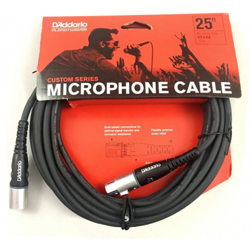 Микрофонный кабель DADDARIO PW-M-25 Custom Series Microphone Cable (7.62m) - JCS.UA фото 5