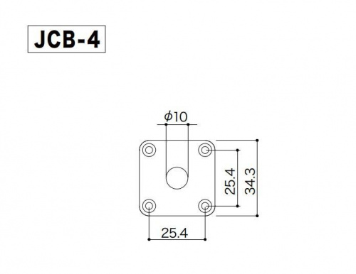 Роз'єм-планка для електрогітари GOTOH JCB-4 B Jack Cover (Black) - JCS.UA фото 3