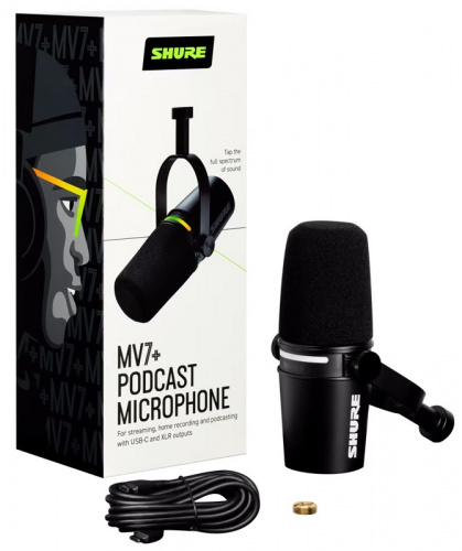 Мікрофон Shure MV7+ Black - JCS.UA фото 5