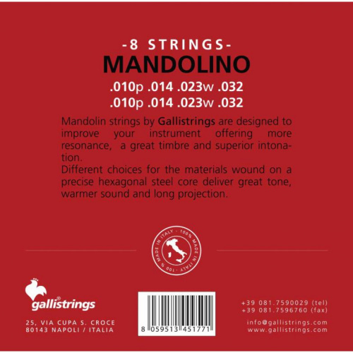 Струни для мандоліни Gallistrings G1420 - JCS.UA фото 3