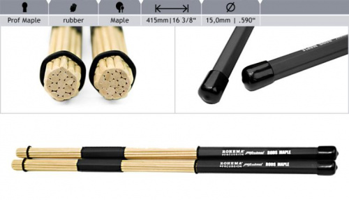 Барабанные палочки Rohema Rods Professional Maple - JCS.UA фото 2