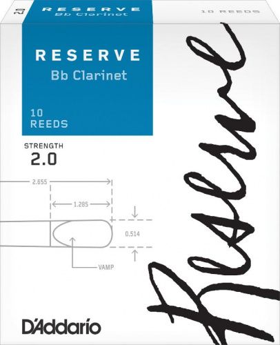 Трости для кларнета D'ADDARIO DCR1020 Reserve Bb Clarinet #2.0 - 10 Pack - JCS.UA