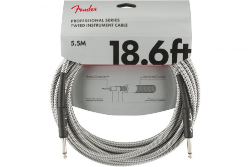 Кабель инструментальный FENDER CABLE PROFESSIONAL SERIES 18.6' WHITE TWEED - JCS.UA