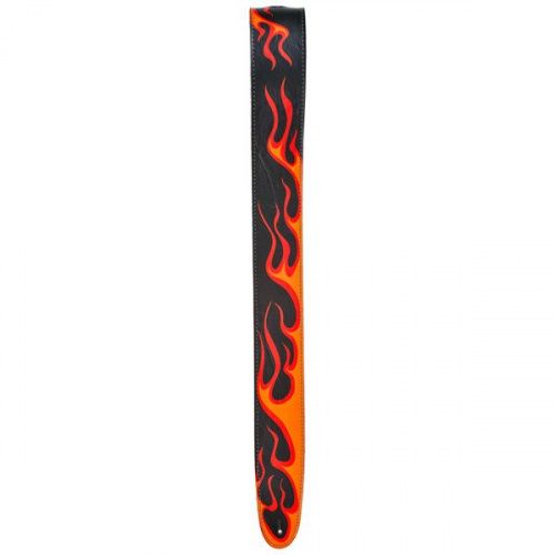 Гітарний ремінь PLANET WAVES PW25LHR04 Hot Rod Collection Leather Guitar Strap, Flame - JCS.UA фото 3