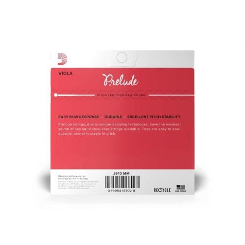 Струни D'ADDARIO J910 MM PRELUDE VIOLA STRING SET Medium Scale Medium Tension - JCS.UA фото 3