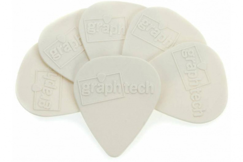 Набор медиаторов GRAPH TECH PQP-0068-W6 TUSQ Standard Pick .68mm White (Bright) - 6 Pack - JCS.UA